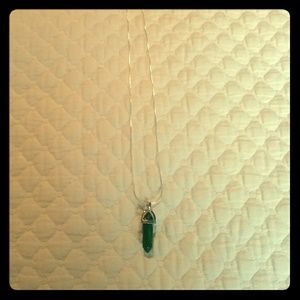 Turquoise crystal necklace